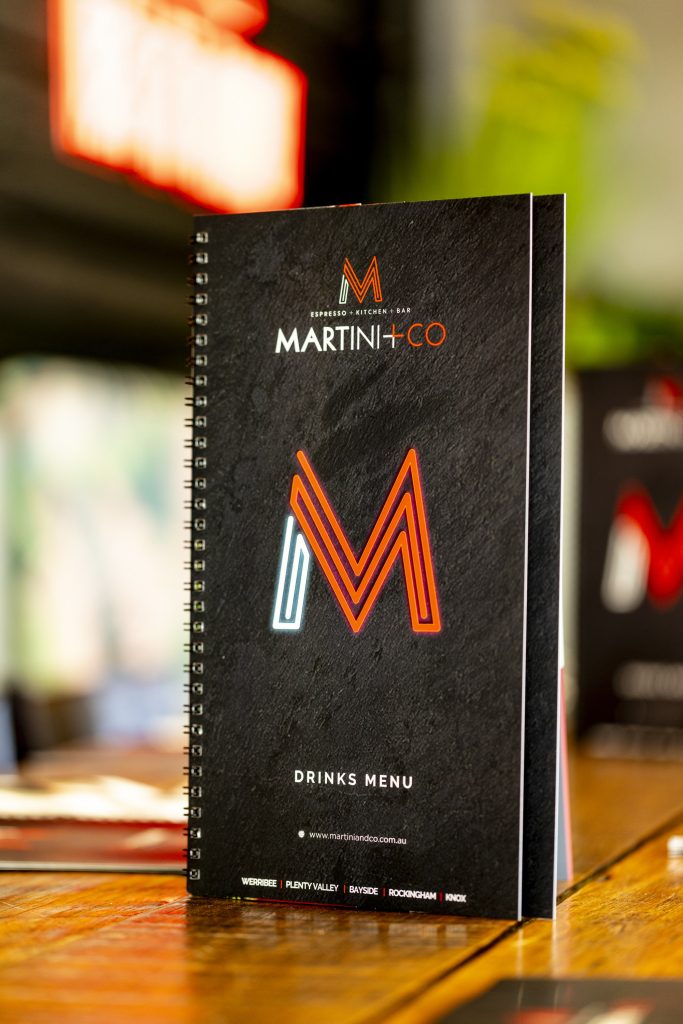 martini and co drinks menu