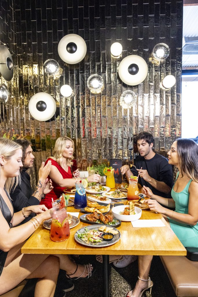 a group of friends at bottomless brunch