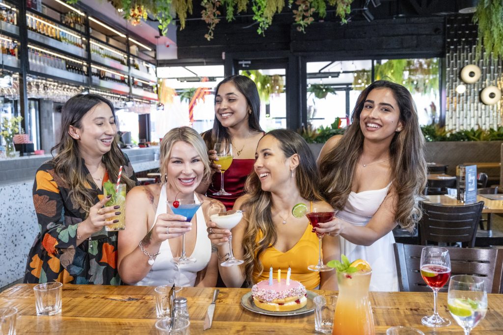 group of women at martini and co brunch